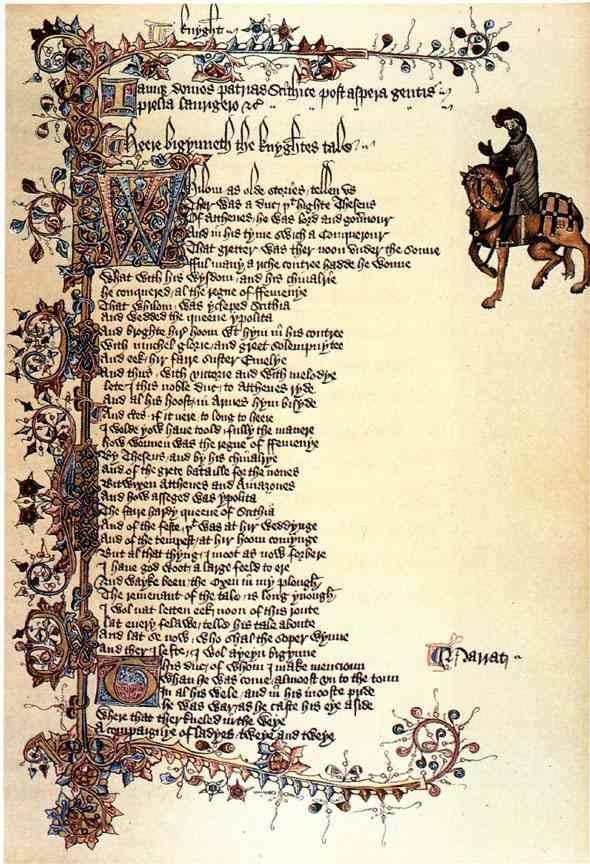 Local evidence 1410 manuscript of the Knight s Tale Chaucer was a friend of Henry of Derby and was often at Bolingbroke Castle.