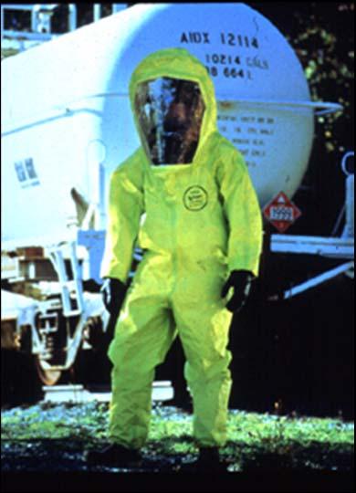 protect him from Biological hazards (bacteria and viruses), Chemical hazards