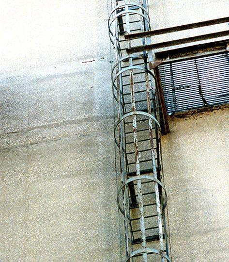 Fixed Ladders Must be able to support two loads of 250lbs Must be able to withstand rigging, impact loads and weather conditions If