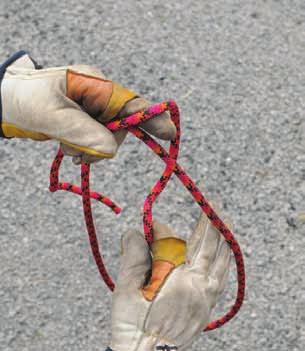 Follow the steps in Skill Drill D-126 to tie a double fisherman s knot: 1.