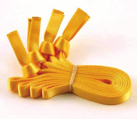 Typically constructed of nylon, 1-inch (25-mm) tubular webbing has a breaking strength of approximately 4000 lb (1814 kg) and is also highly abrasion resistant.