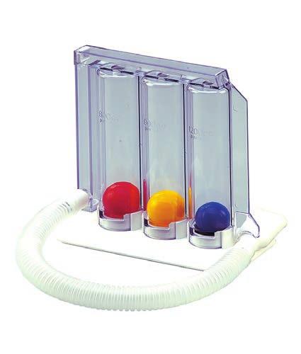 promed Incentive Respirometer The promed 3-ball, flow-oriented incentive respirometer features three color-coded balls in chambers to measure inspired volume.