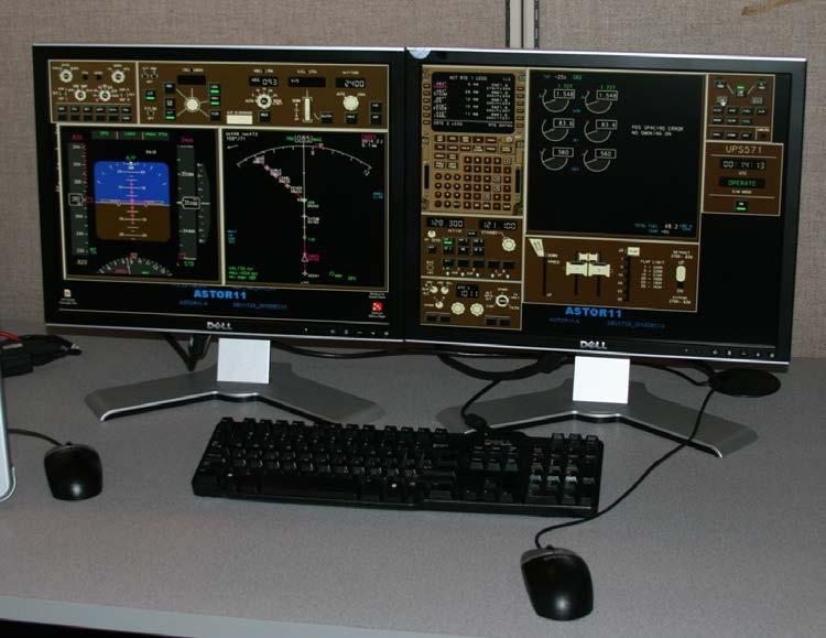 FIM Pilot Station in Simulation 8 Computer for single pilot with mouse interface