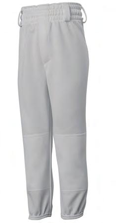 Double Knee: Dual-layer knee construction for added protection. Embroidered Logo. Elastic bottom. Mock ly front.