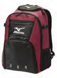 Mizuno Aerostraps: or maximum comfort carrying all of your gear. Screened Mizuno unbird Logo. Large Area for Embroidery: Easily add personalization or your team s logo.