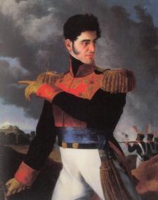 Santa Anna's real leg was amputated after he was hit by cannon fire during a melee with the French in 1838 (the leg was interred with full military honors).