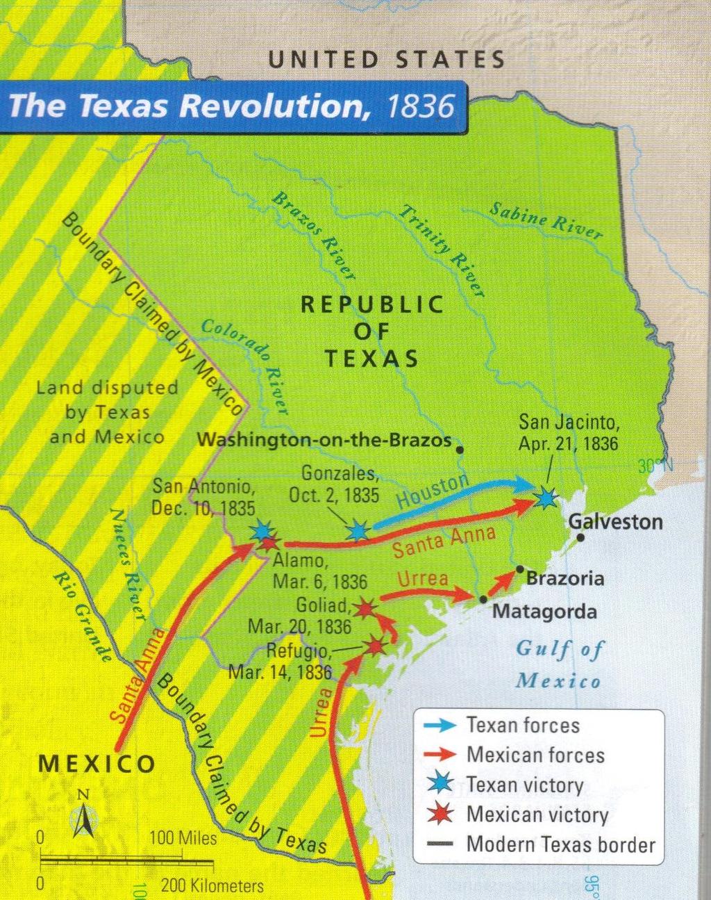 #5 Map of Texas Revolution 1) Name the 3 Texan victories.