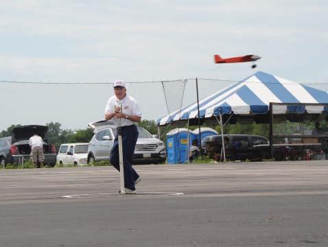 Carl Dodge, the current record holder in 1 /2A Speed, quickly held first place with a fine flight of 139.69.