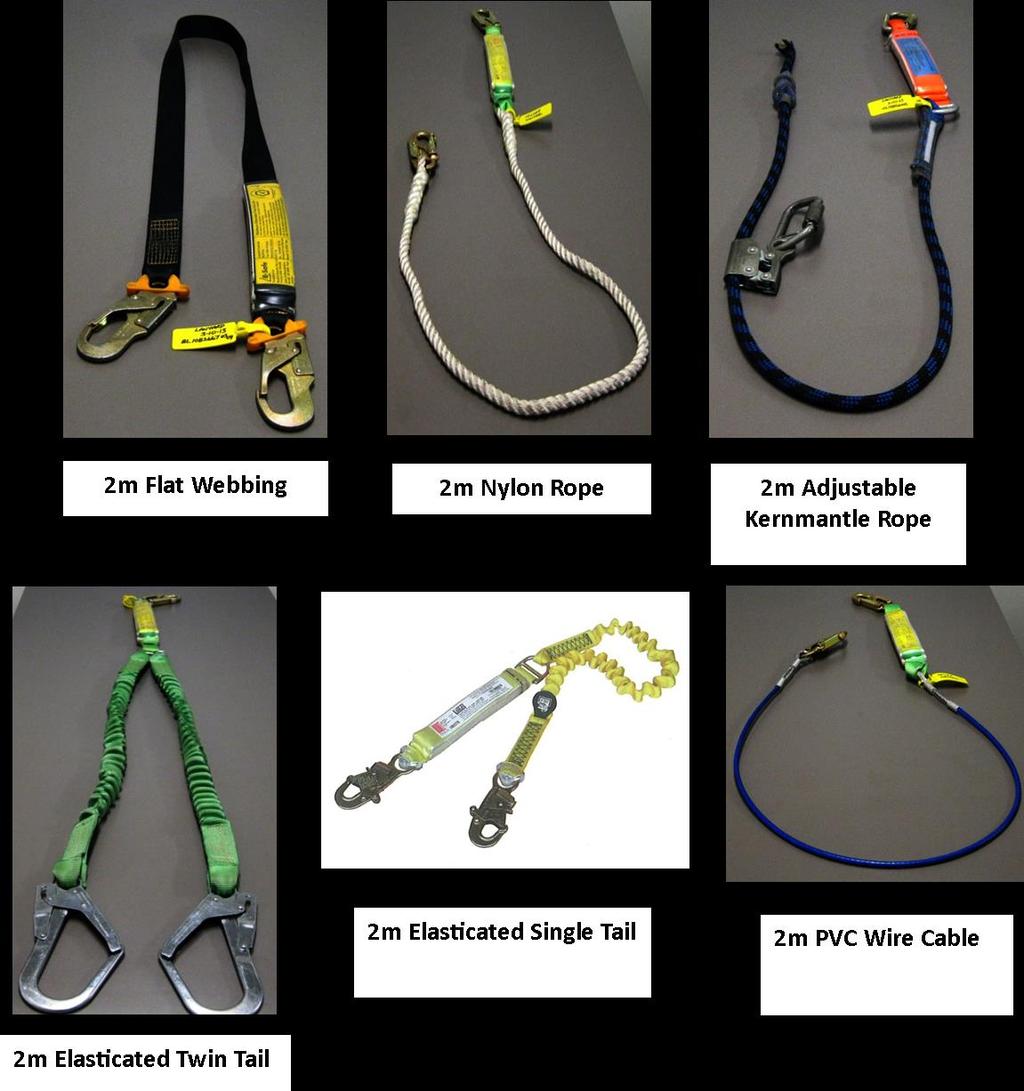 TYPES OF LANYARDS LANYARDS USED IN FALL ARREST Fall arrest