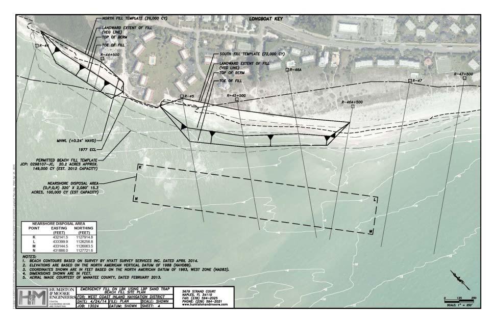Upon completion of the northern section of beach, additional pipeline will be added to route the discharge to the south.