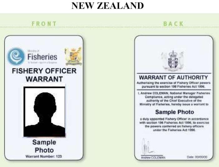 Authorized inspectors also carry an identity card for Inspectors. Identification cards vary depending on the authority.