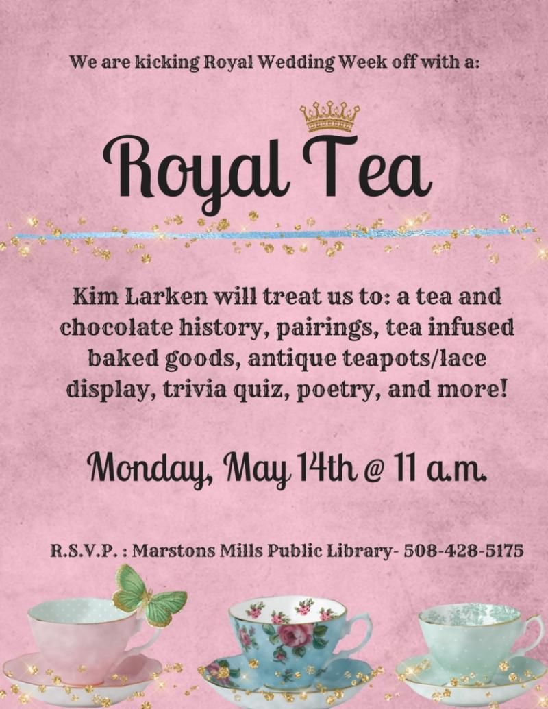 Only 10 spots availab le so call the Lib rary to make sure you g et one! Tea and Chocolate- How perfect is that?