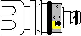 5:17 Refer to Figure 21. 2 If necessary, assemble new O- Ring (1) and back-up ring (2) into the groove in end (A) of the capillary tube assembly.