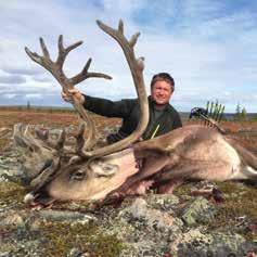 Hiking from the water s edge to the higher ground of the many ridges enables hunters to glass vast amounts of tundra in search of that trophy caribou.