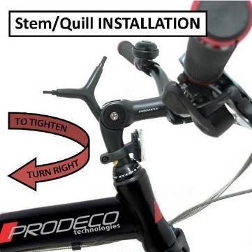 You will need to slide the stem s quill into the steerer tube and set the stem to the preferred height for riding. The steerer tube is at the inside and center of the headset.