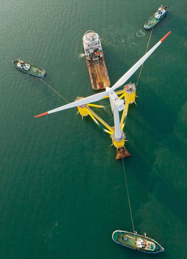 Returning a semi-submersible wind turbine to shore, maintaining it, and towing it back to its original location takes between six (6) to seven (7) days (depending on the distance to shore).