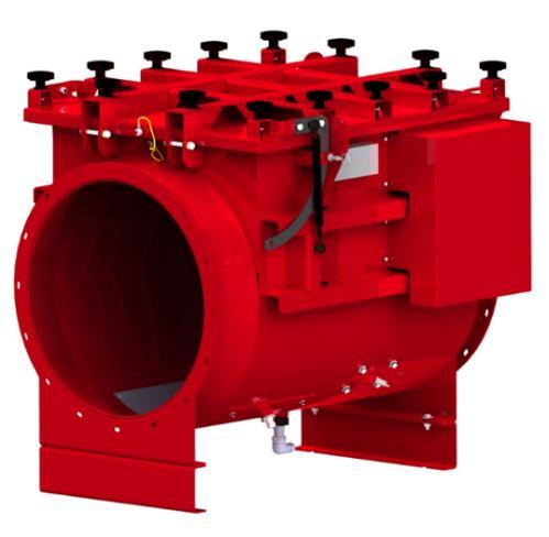 vessel. Minimum and maximum mounting distances from the valve to the inlet of the dust collector are determined by the manufacturer and confirmed through independent third-party testing.