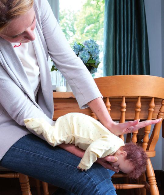Choking (baby) Newborn babies can choke on curdled milk, mucus or vomit.