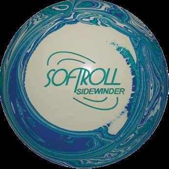 Cream/Blue/Red Double Faced Solid Region SOFTROLL Sidewinder Bowling Balls