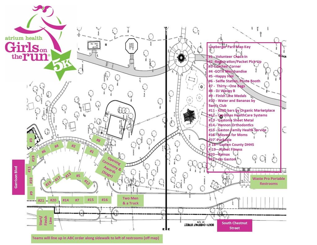 GOTR VILLAGE MEETING LOCATIONS Teams will line up by school/site in alphabetical order along the sidewalk. Coaches, please locate your sign and please stay in your area.