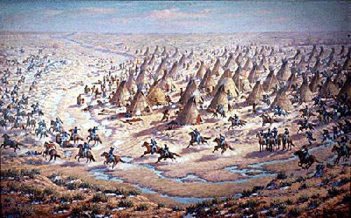 , which made hunting the buffalo almost impossible for the Plains Indians Sand Creek Massacre after some