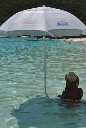 * Sunlight fade resistant nylon umbrella that is reflective to the sun s harmful UV