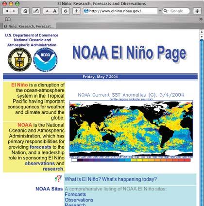 gov To open the Web page when the ddoe_unit_3.mxd project file is open: Click the Media Viewer button. Load the NOAA El Niño Web page. Broken links?