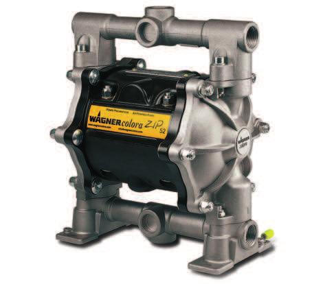 Zip 52 Perfect Flow Double diaphragm pump for material transport and circulating systems. Up to 8 bar and 28 L/min.