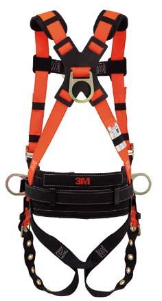 capacity Universal size 1050 Feather Classic Harness with pass thru chest connection, grommet leg connection, back D-ring, 310 lb.