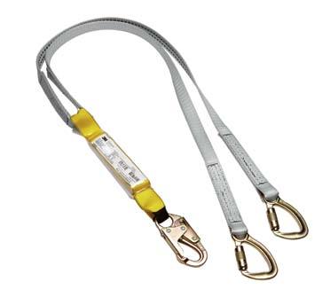Energy Absorbing Lanyard, Nomex web, with (2) snap hooks, 310 lb. capacity, 3,600 lb. rated hardware. Meets requirements of ANSI Z359.13-2009.
