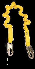 rated hardware 4750 SafeAbsorb XTRA 4 to 6 ft., Dual Leg, Energy Absorbing Lanyard, polyester web with (3) snap hooks, 310 lb.