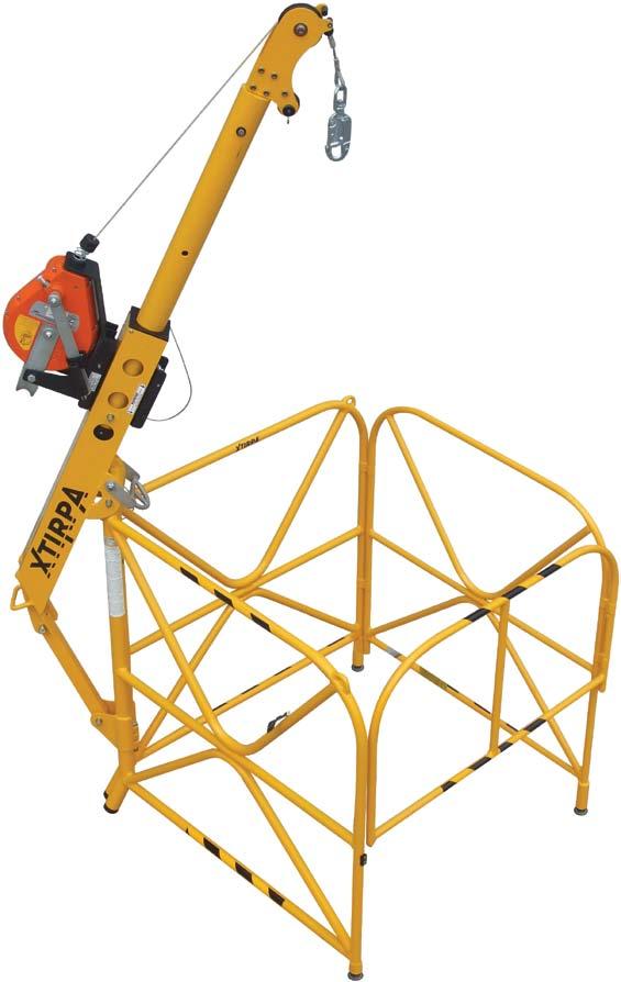 The easy to install tripod mounting bracket and retrieval device allow fall protection and retrieval up to 50 ft., with the 50 ft. cable and integrated retrieval feature.