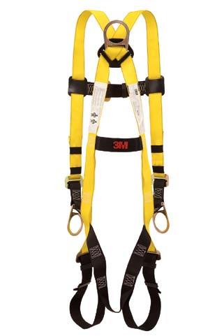 10910 SafeLight Harness with pass thru chest connection, pass thru leg connection, back D-ring, 310 lb.