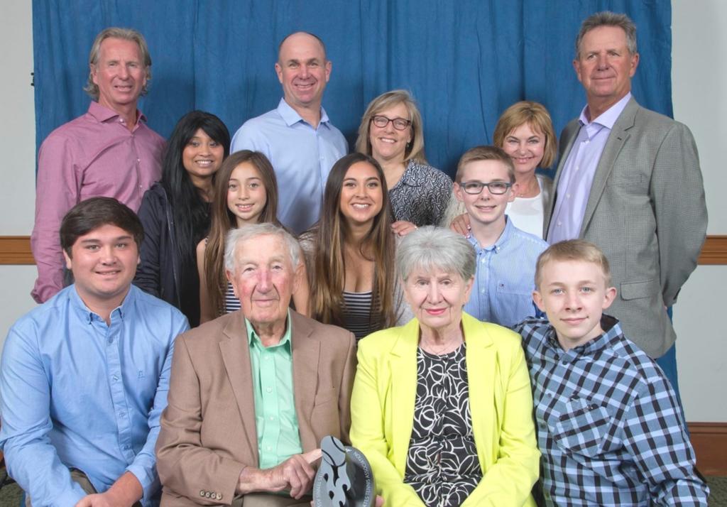 MAY 2016 USTA Tennis Family of the Year - 2016 - Griffin Family Acceptance Speech by Geoff Griffin Front Row L to R: Shane, Stan, Jo and Nick Griffin Back Row L to R: Chaz, Sunya, Keira, Jack, Palia,