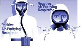 Specialty Respirators Powered Air Purifying Respirator (PAPR) Battery operated equipment with a battery, breathing tube, and blower that pushes air through a HEPA filter, making it easier for the