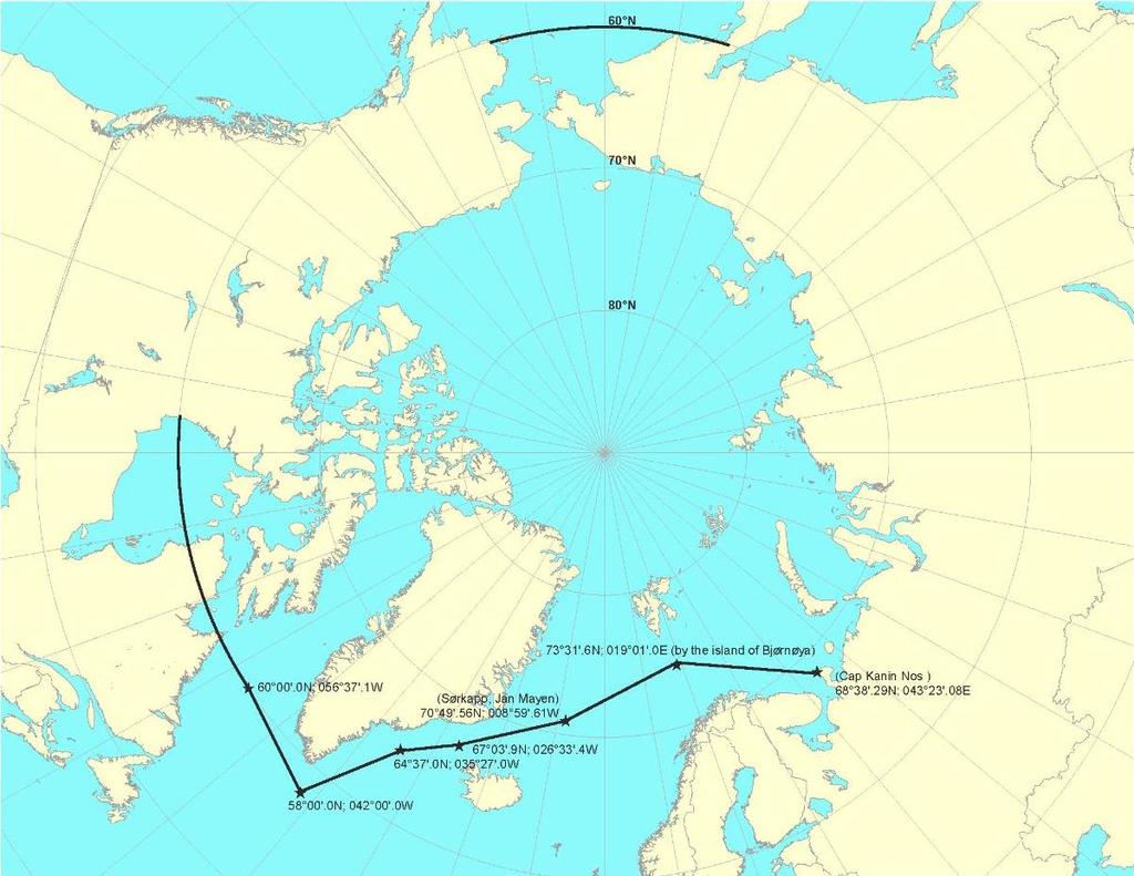 Geographical demarcation of the Arctic Above