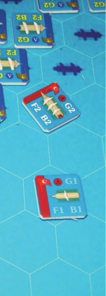 Doria s ships use their gunfire to knock out four of Uluch s galleys. Then, with small-arms fire, Doria eliminates four more units.