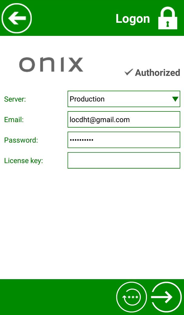 START INSPECTION START INSPECTION 1. Open Inspection application 2. Select Server "Production" 3. Fill your Email and Password provided by administrator 4.