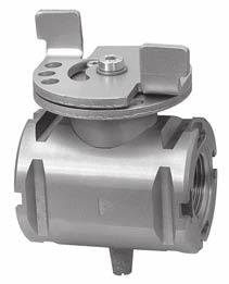 Modular Ball Valves Modular Ball Valve Symbol Positive bubble tight shut-off turn handle to prevent unauthorized adjustment Pad lockable (up to 6 times) When the inlet pressure is turned off the
