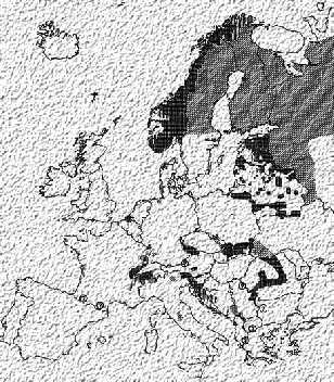 ... where you can find lynxes? Here you see a map of Europe.
