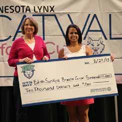In The Community The Minnesota Lynx Foundation supports breast cancer research and support