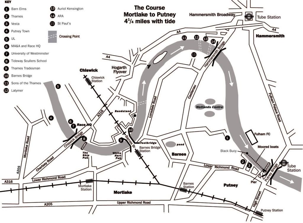 Crews will be marshalled in number order by division (see marshalling map on page 1): DIVISION 1 Crews 1 to 50 DIVISION 2 Crews 51 to 105 MIDDX bank from just above MAA BH to Kew Rail Bridge (1