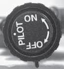 With match ready, press knob in and hold for 60 seconds while lighting pilot. Fig.