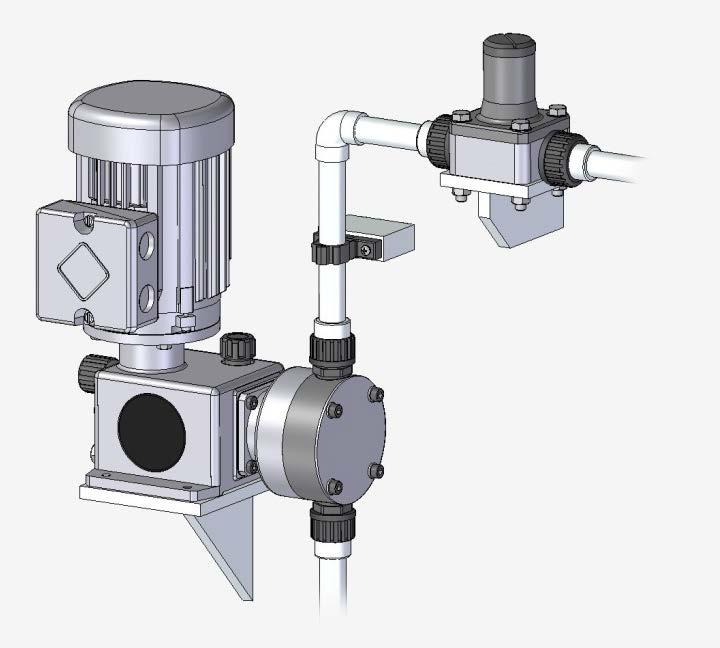 It is designed for installation in horizontal flow direction as standard. The flow direction is indicated by an arrow. The cover is to be mounted vertically to the top.