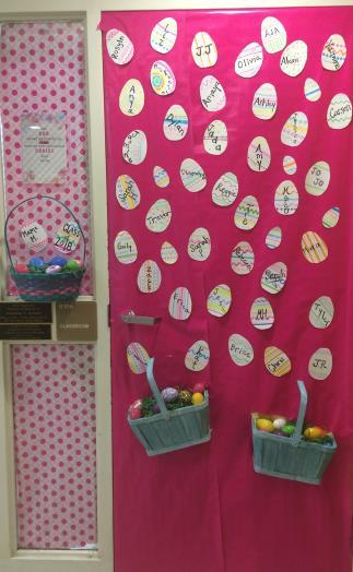 Decorating the door isn t just putting eggs and baskets on the