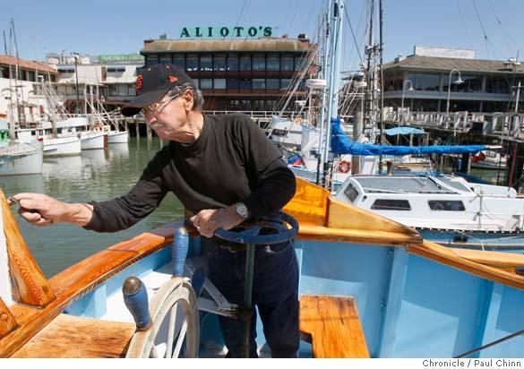 After fishing for more than 60 years, Frank Damato of the Leonilda at Fisherman's Wharf, says a salmon
