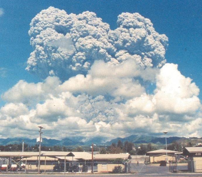 eruption) Volcanic dust &
