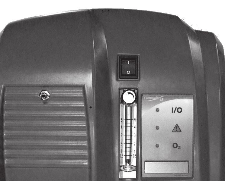 The Oxygen Concentrator may be used during sleep under the recommendation of a qualified clinician. When the Companion 5 is plugged in properly, a green indicator on the LED Display will light up.