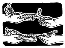 Sheepshank The sheepshank is used to shorten a rope without cutting it.