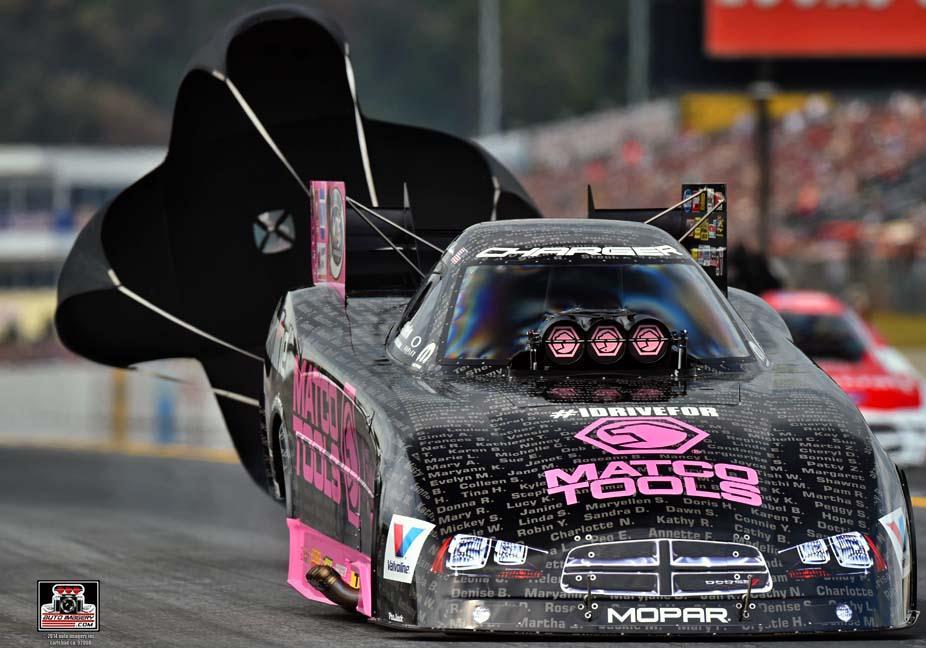 Antron Brown and Don Schumacher Racing s Matco Tools Top Fuel team are racing for a cause more important than NHRA Wally trophies this October, helping raise awareness and funds for Susan G.